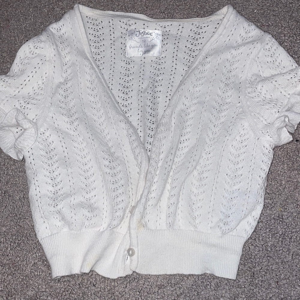 Justice little girls cropped cardigan